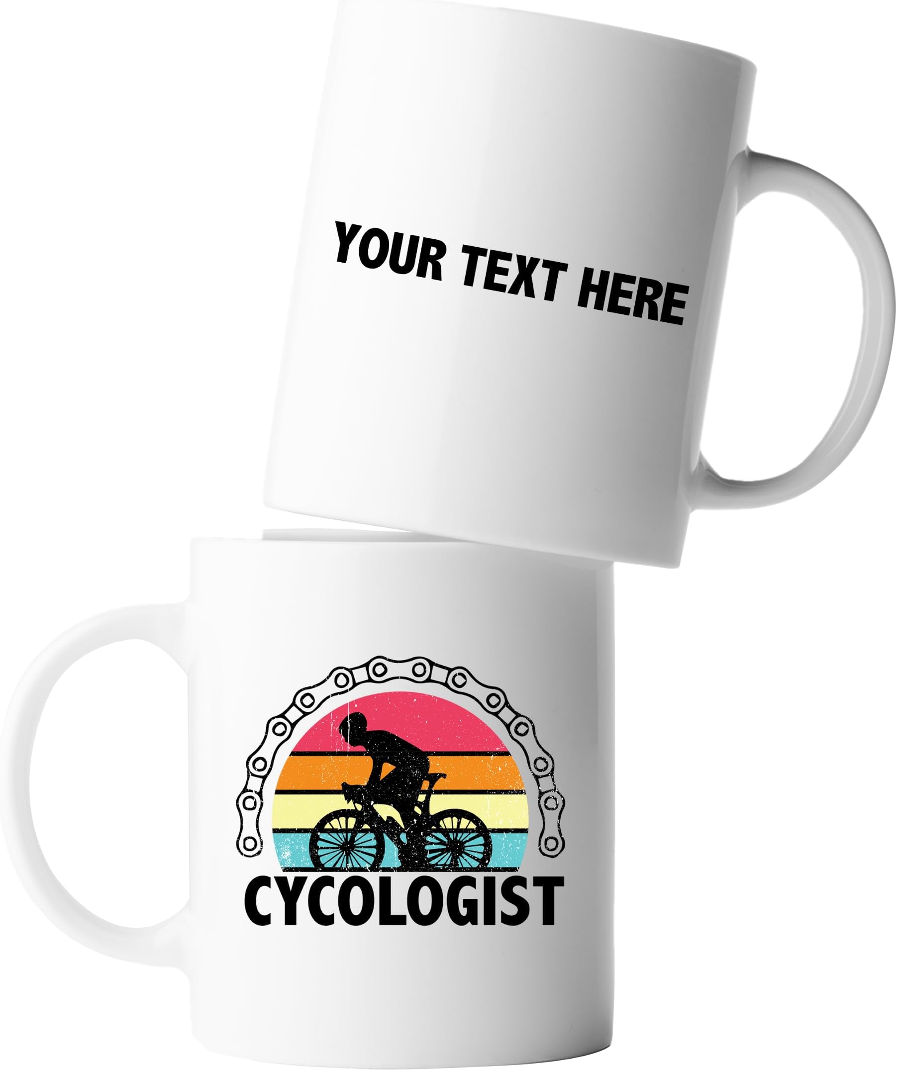 Personalized Cycologist Cyclist Gifts Customized Cycling Gifts For Men Bike Bicycle Lovers For Dad Husband Boyfriend Brother Son From Wife Mom Girlfriend Sister Ceramic Mug 11 oz White 11oz