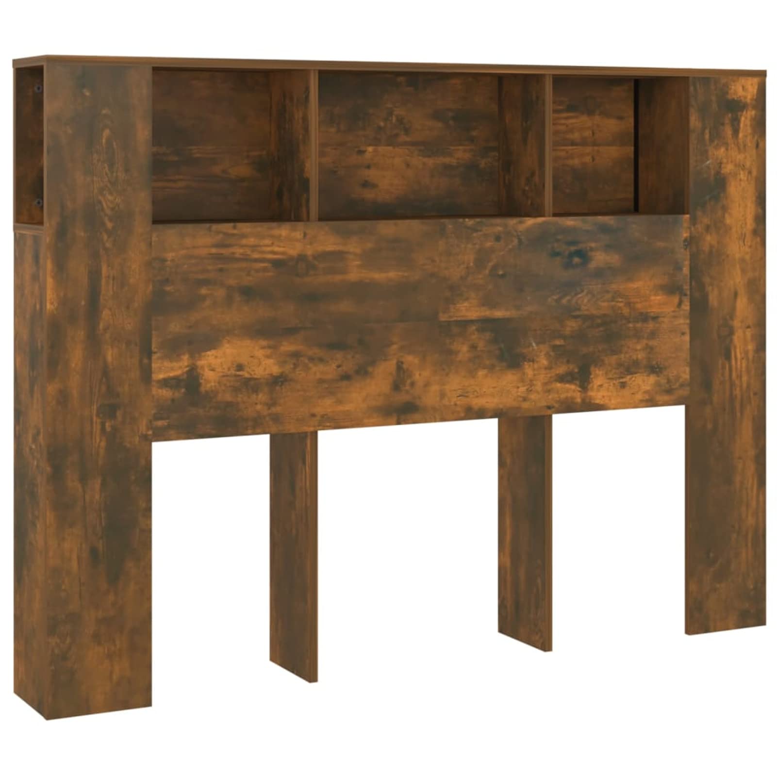 Mueble cabecero, Cabezal De Cama, Cabecera para Cama, Cabezales Dormitorios Modernos, Roble Ahumado 140x18,5x104,5 cm