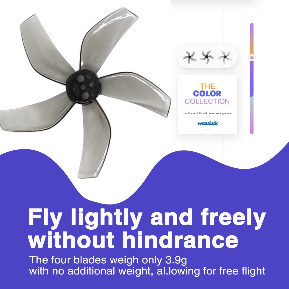 4pcs Propellers for NEO New Durable Vibrant Color Drone Paddle for DJI NEO Lightweight Five-Blade Propellers for DJI NEO Drone Accessories (Gray)