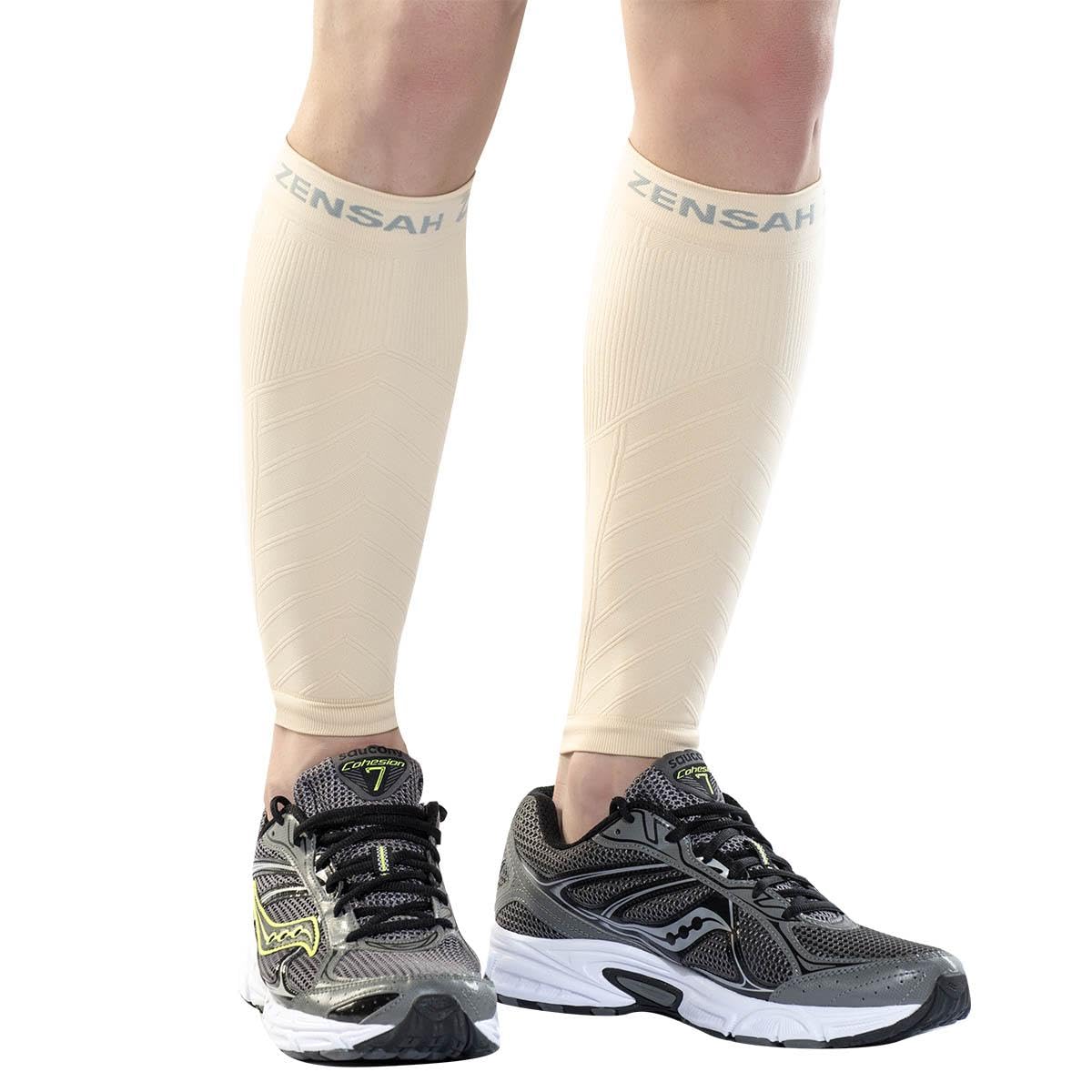 Zensah Running Leg Compression Sleeves - Shin Splint, Calf Compression Sleeve Men and Women