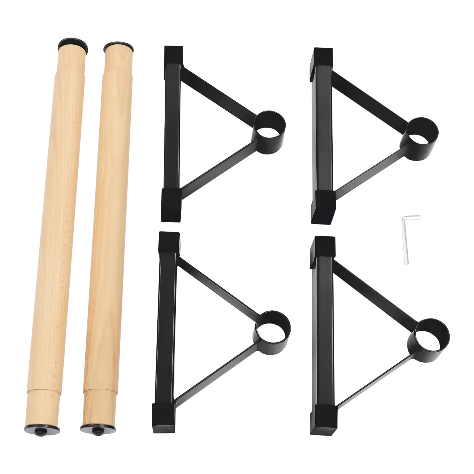 Barre per push up in legno, parallele, per allenamento di forza, fitness a
