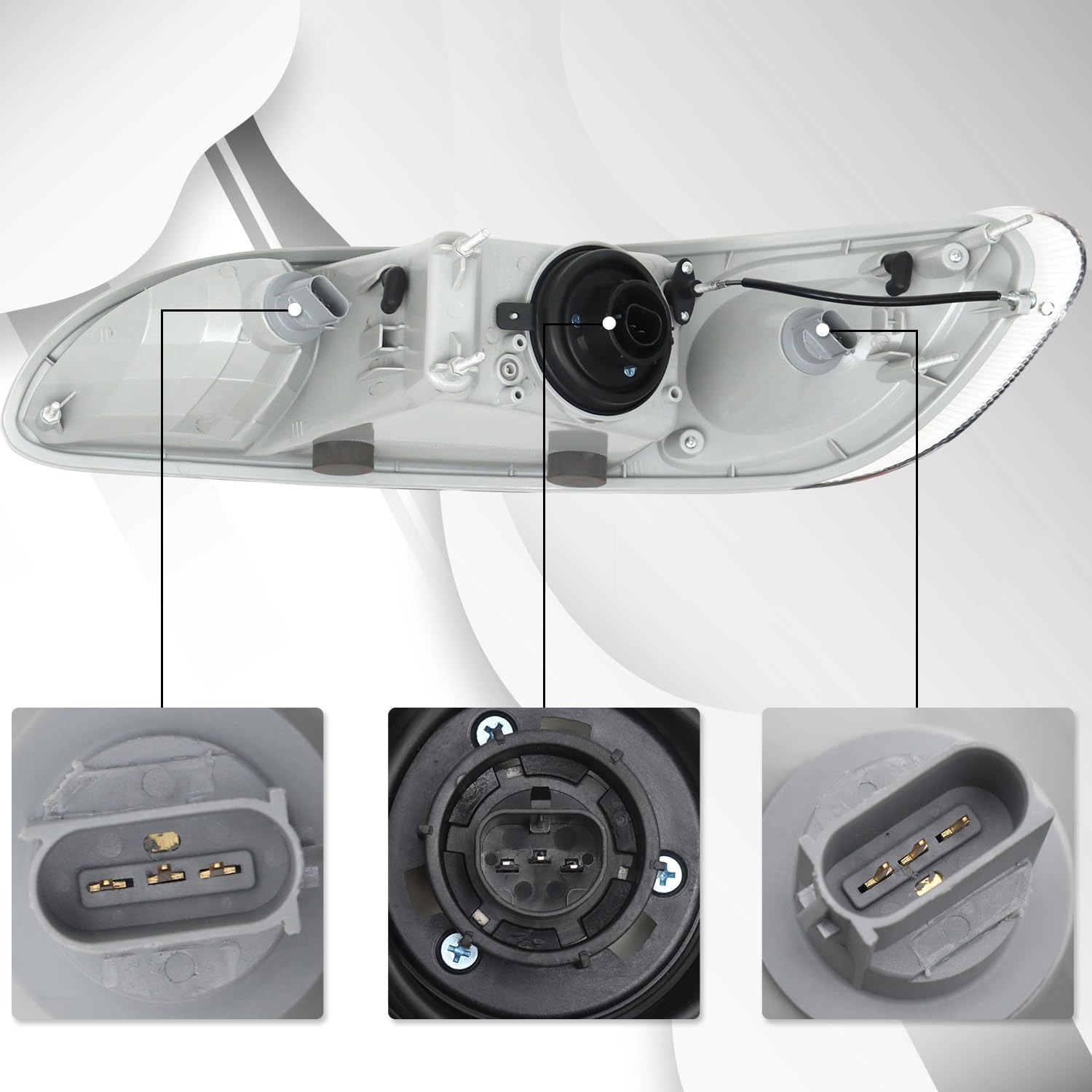 aostirmotor Headlights compatible with Peterbilt 387 386 384 382 325 330 335 337 340 348, Halogen Headlamp Chrome House (Right/passenger side)