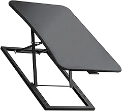 Mesa Elevatória para Computador Em pé, Sentada Mesa Elevatória para Laptop Em pé Com 7 Engrenagens de Canto Redondo para Escritório (Preto)