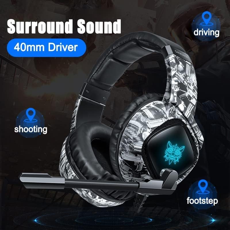 Miniatura 3 de Auriculares para juegos con micrófono PS4 PS5 Xbox auriculares con micrófono cancelación de ruido sonido envolvente para Playstation computadora PC