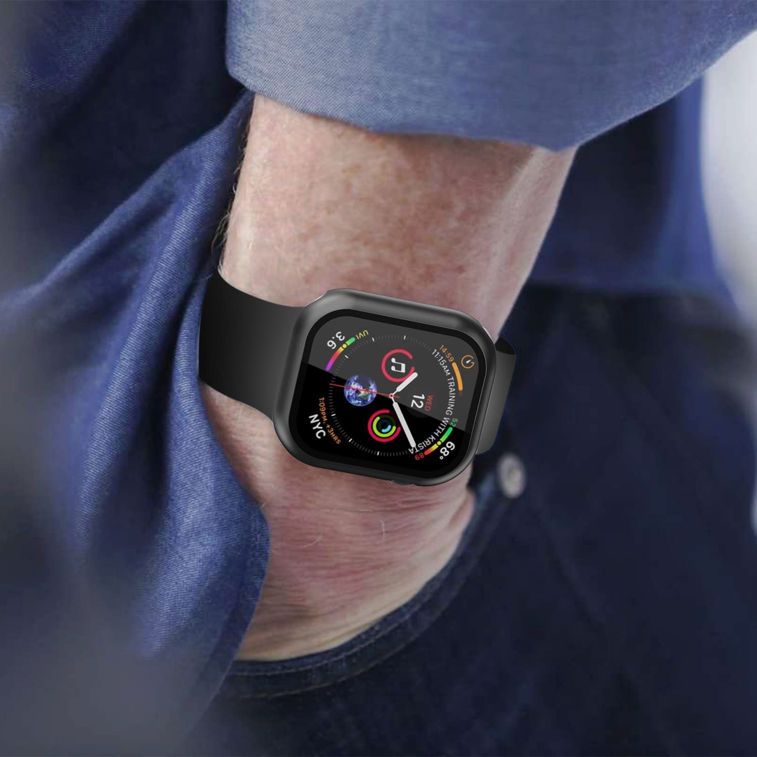Amazon.co.jp: 【2個入り】FALSAD Apple Watch カバーSeries10/9/8/7/6 