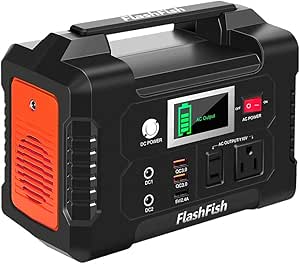 FlashFish ポータブル電源 大容量 小型発電機 40800mAh/151Wh AC(200W 瞬間最大250W) DC(120W) USB出力 家庭用蓄電池 急速充電QC3.0搭載 純正弦波 ポータブルバッテリー モバイル電源 三つの充電方法 ソーラー充電(ソーラーパネル別売り) キャンプ 車中泊 地震 台風 電動工具 防災グッズや停電にも安心
