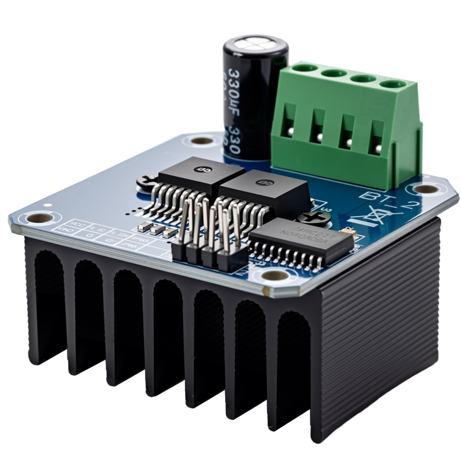 Set di 2 moduli driver motore ad alta potenza BTS7960 43A, ideali per Arduino con funzione di limitazione della corrente e adatti come moduli driver per auto intelligenti