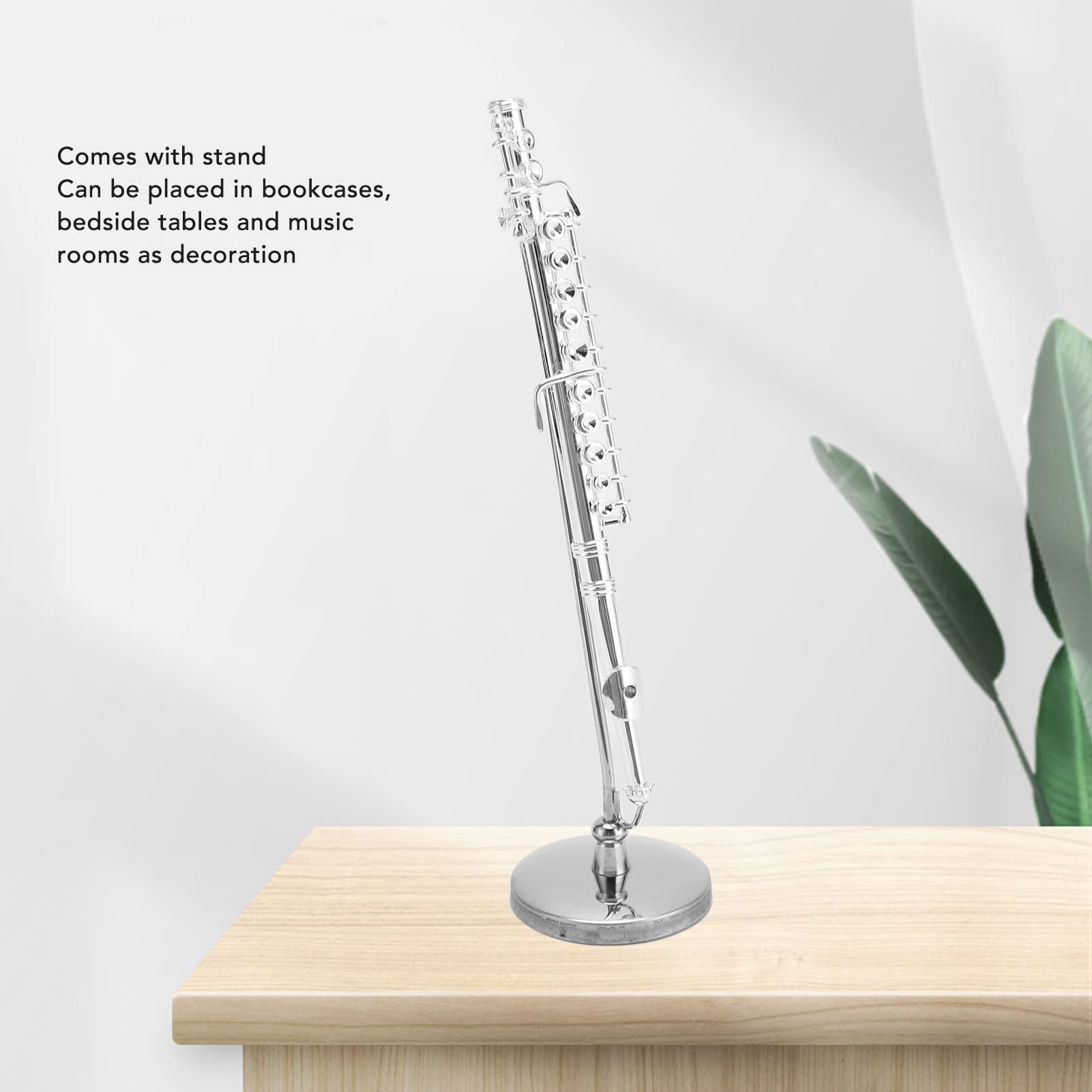 Flauta en Miniatura de Cobre ,Flauta en Miniatura Resistente a los Impactos ,Modelo de Flauta en Miniatura de Oro Estable y Resistente Al Desgaste ,con Soporte y Estuche