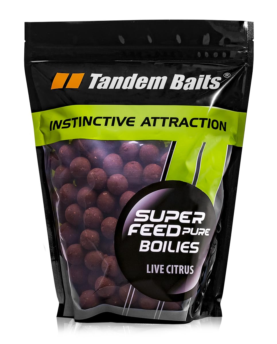 Tandem Baits SuperFeed Boilies Pure Live Citrus | Carp Fishing Boilies | Carp Fishing Bait | Carp Bait | Carp Fishing Accessories for Monster Fish 18mm 1kg