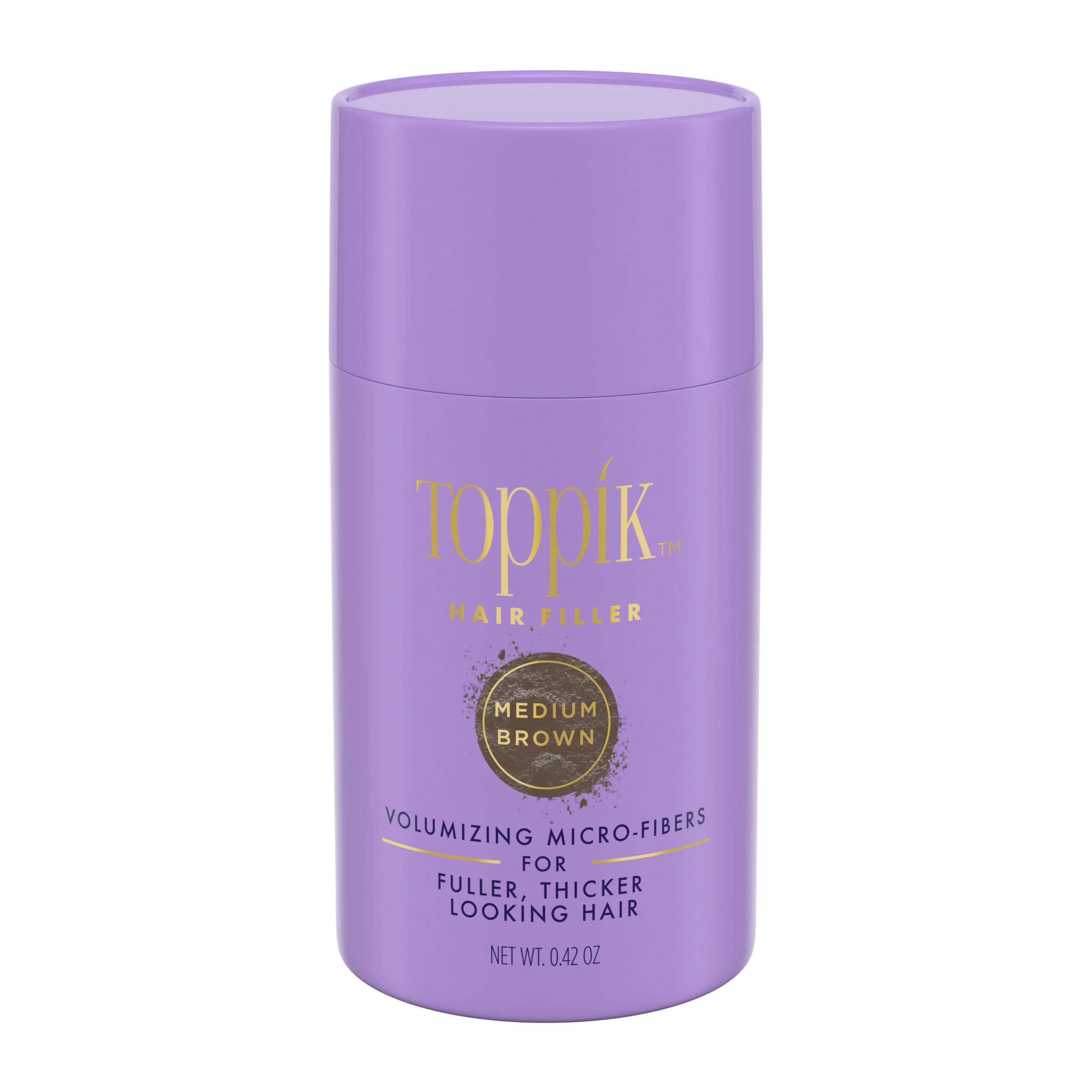 Toppik Hair Filler Keratin Hair Fiber 12g - Hair Thickener for Women, Fuller Looking Hairstyles, Hair Styling Products, Hair Fiber Powder - Medium Brown