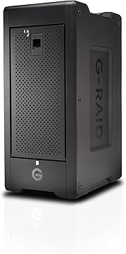 SanDisk Professional 208TB G-RAID Shuttle 8 - Transportable Enterprise-Class 8-Bay External Hard Drive, Thunderbolt 3 and USB-C, Hardware RAID, Up to 1900MB/s Read - SDPH48H-208T-NBAAB