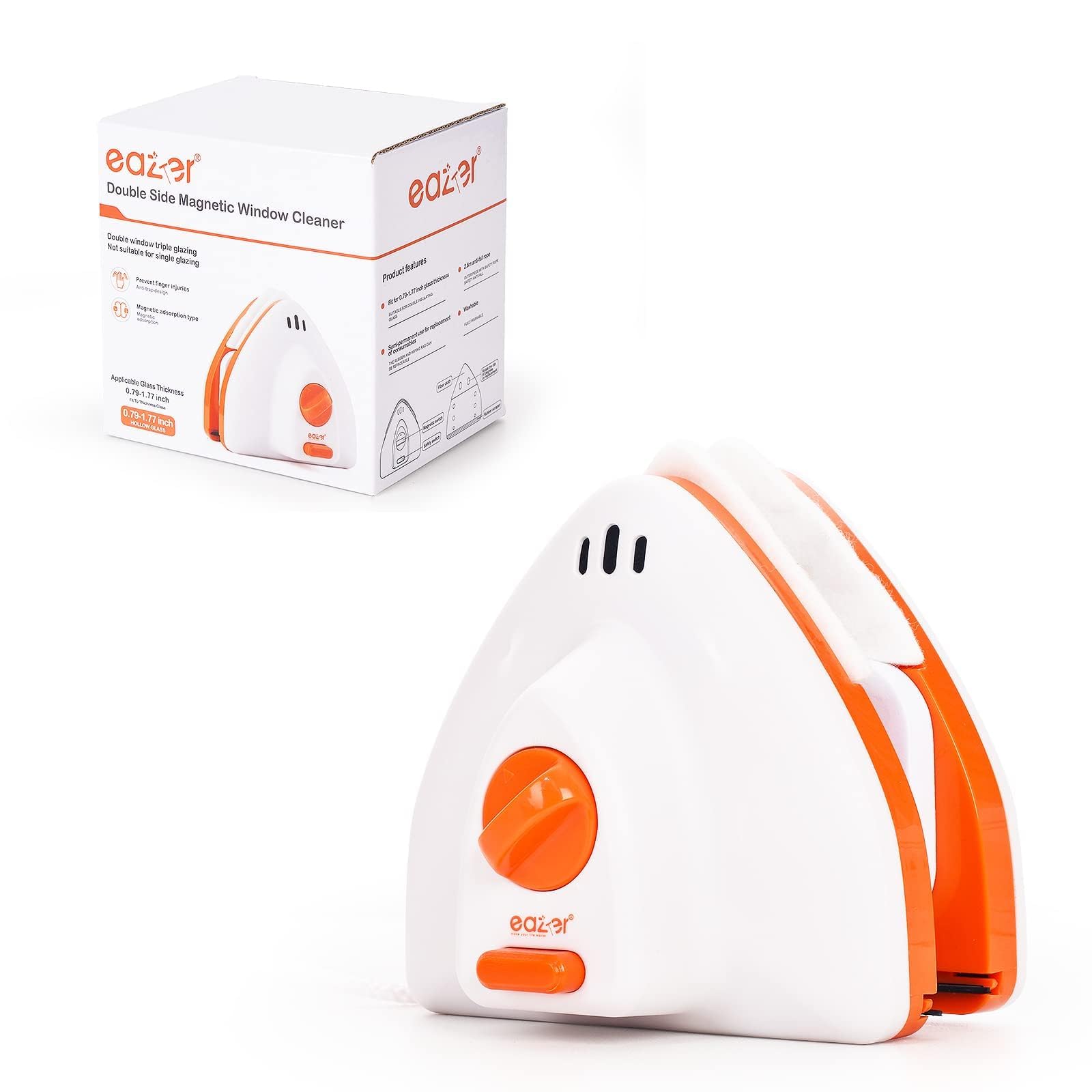 eazer Magnetic Window Cleaner, Double-Sided Window Cleaning Equipment, Outside Window Cleaner,10 Gear Adjustable for High-Rise Window Cleaning(Fits 0.79''-1.77'' Thickness)