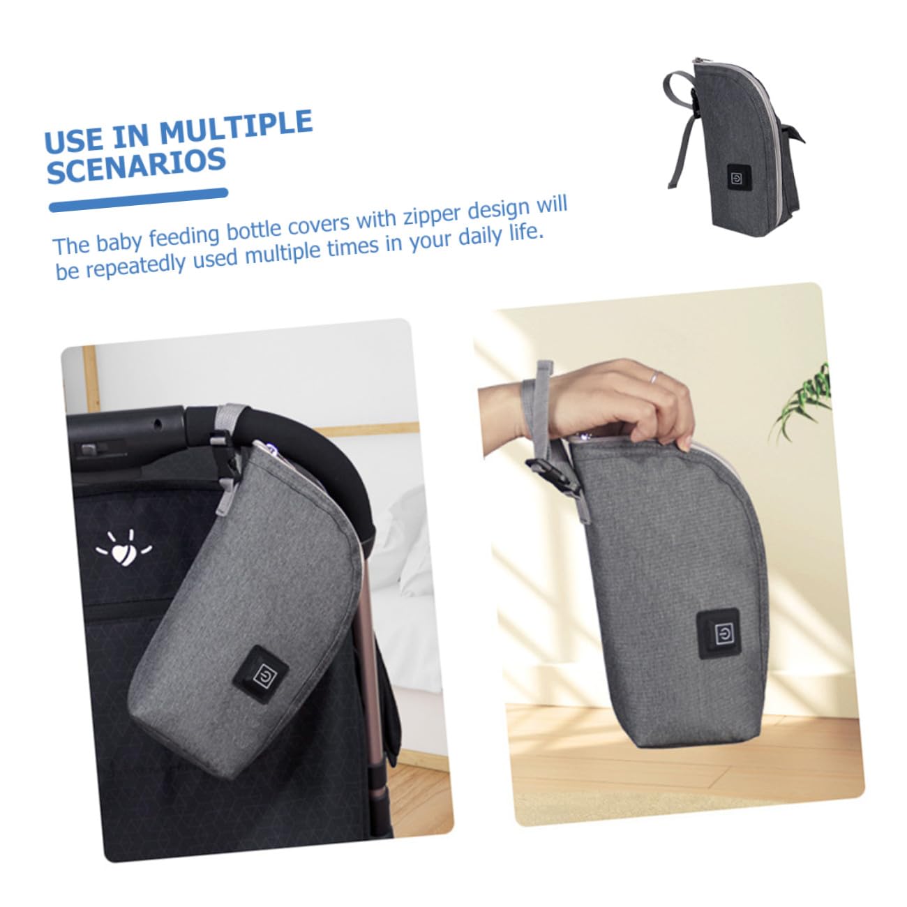 Scalda Biberon Auto Portatile, Borsa Termica Oxford Zip | Viaggio e Nursery, Pratica per Latte in Polvere, Aiuta a Prevenire Scivolamenti e Cadute