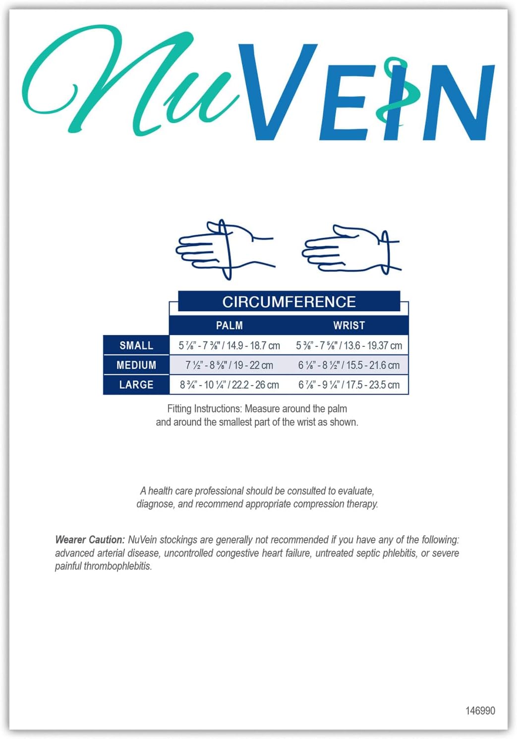 NuVein 20-30 mmHg Compression Lymphedema Gauntlet, Medical Hand Glove Support for Post Surgical Swelling Recovery