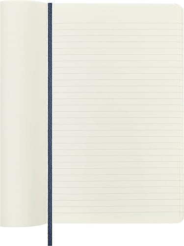 Miniatura 5 de Moleskine - Cuaderno clásico, tapa suave, grande (5 x 8.25 pulgadas), doble diseño, a rayasliso, azul zafiro, 192 páginas