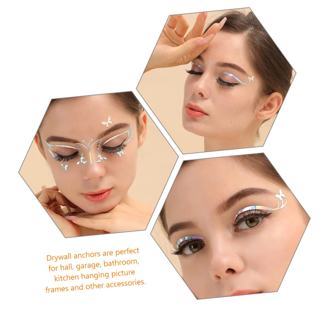 minkissy 24fogli Adesivi Per Eyeliner Temporanei Design e Stickers Per Makeup Facili Usare Per Cosplay e Speciali
