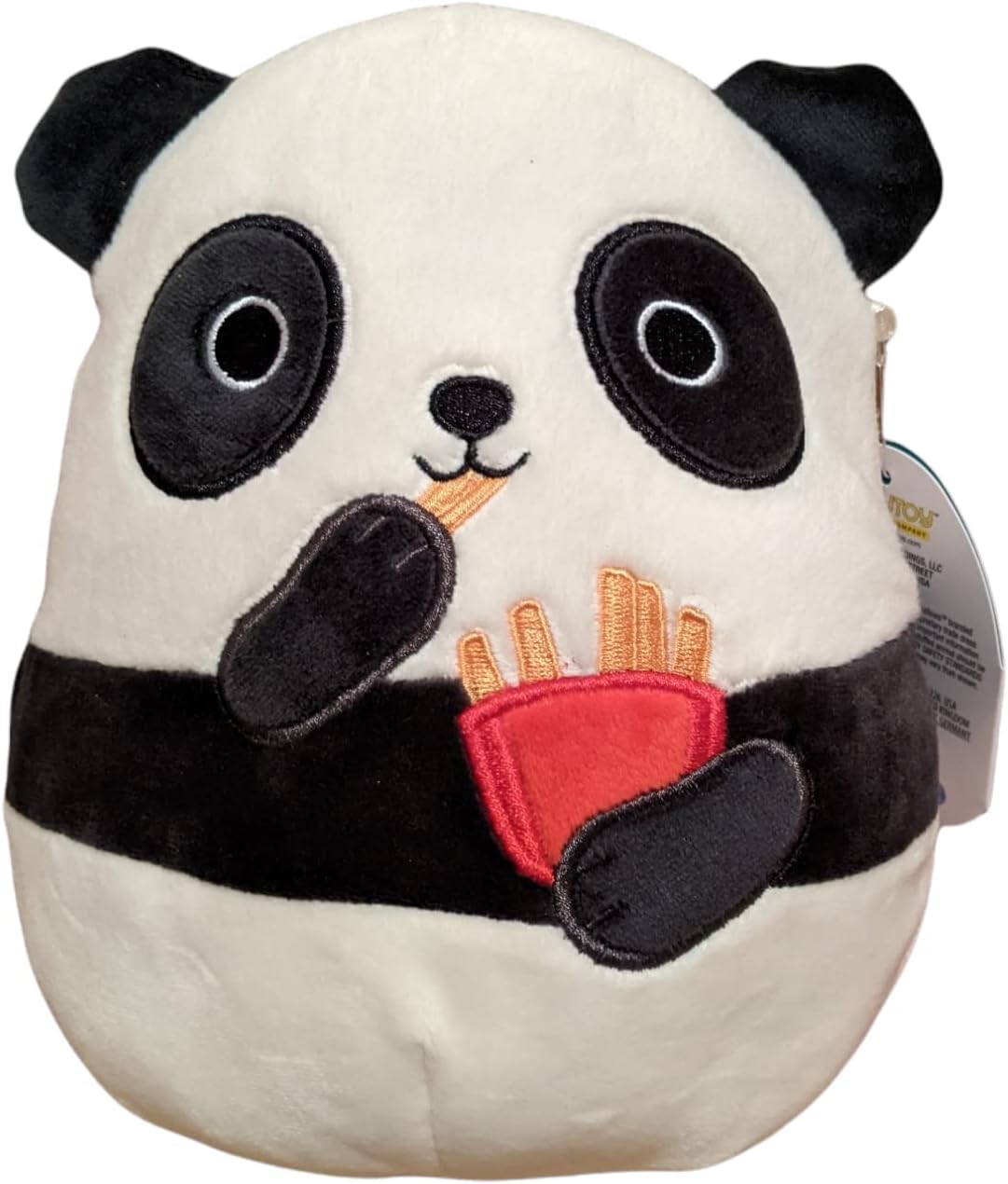 Squishmallows Official Kellytoy Plush 7.5 Inch Squishy Stuffed Toy Animal (Stanley The Panda with Fries)