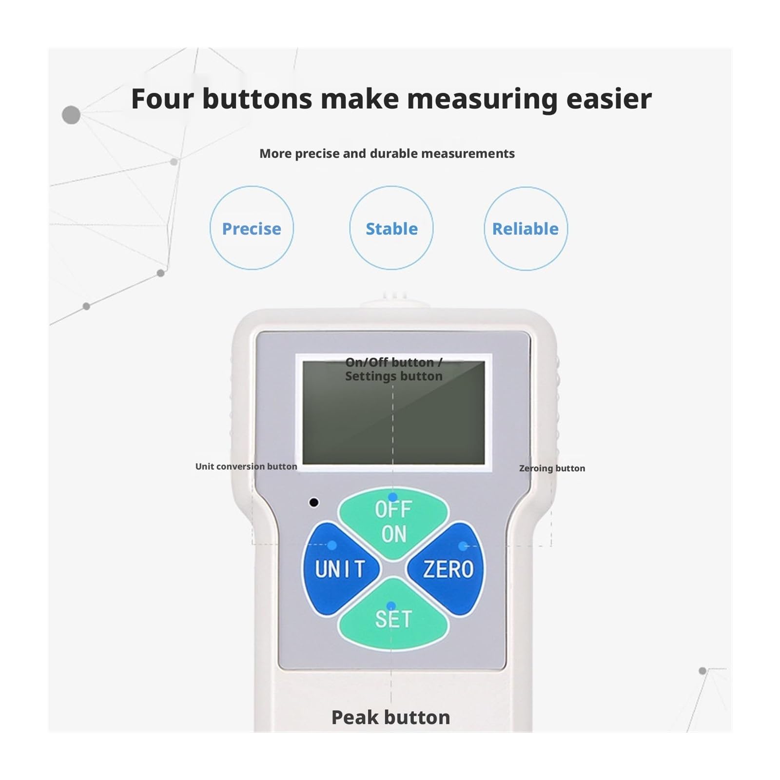 Misuratore di forza, Misuratore di forza digitale push pull da Wx 2 a 500N Tester compressione tensione molla(WX-100(10KG))