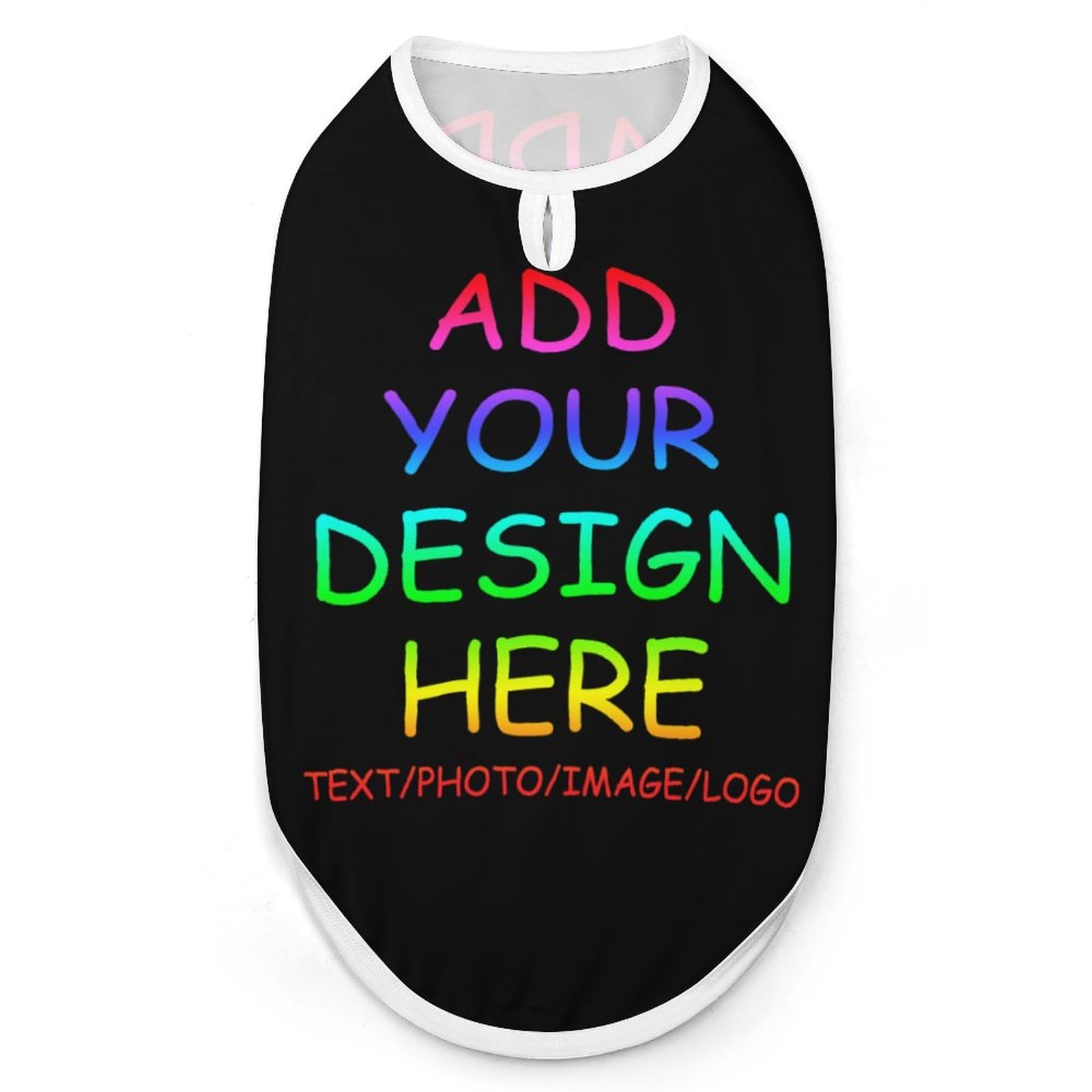 Custom Dog Shirt with Name/Text/Photo/Logo Personalized Vest for Pet Dogs Puppy Cats Kitten