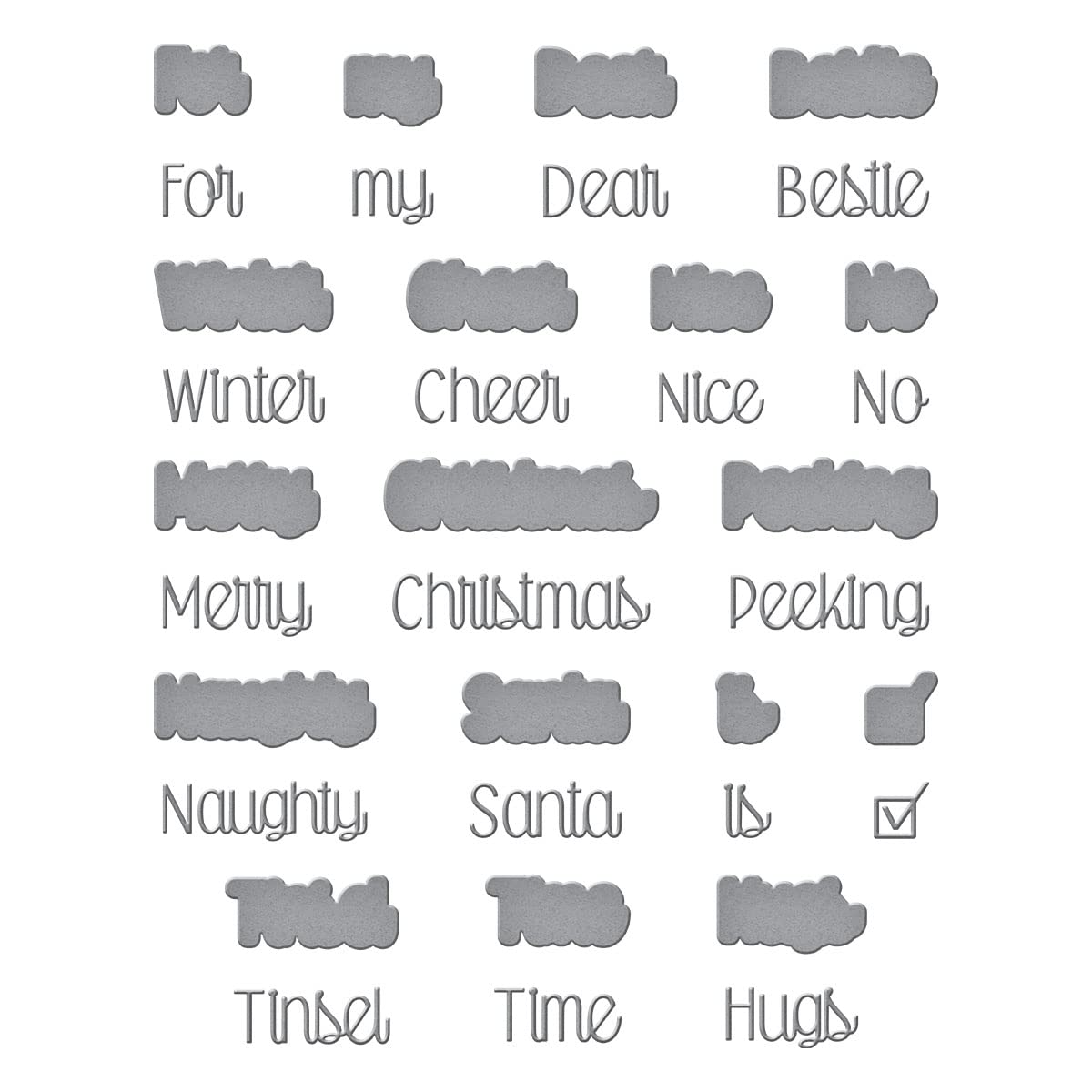 Spellbinders - Set Etichette Celebrate You + Tinsel Time Per Scrapbooking E Bigiotteria