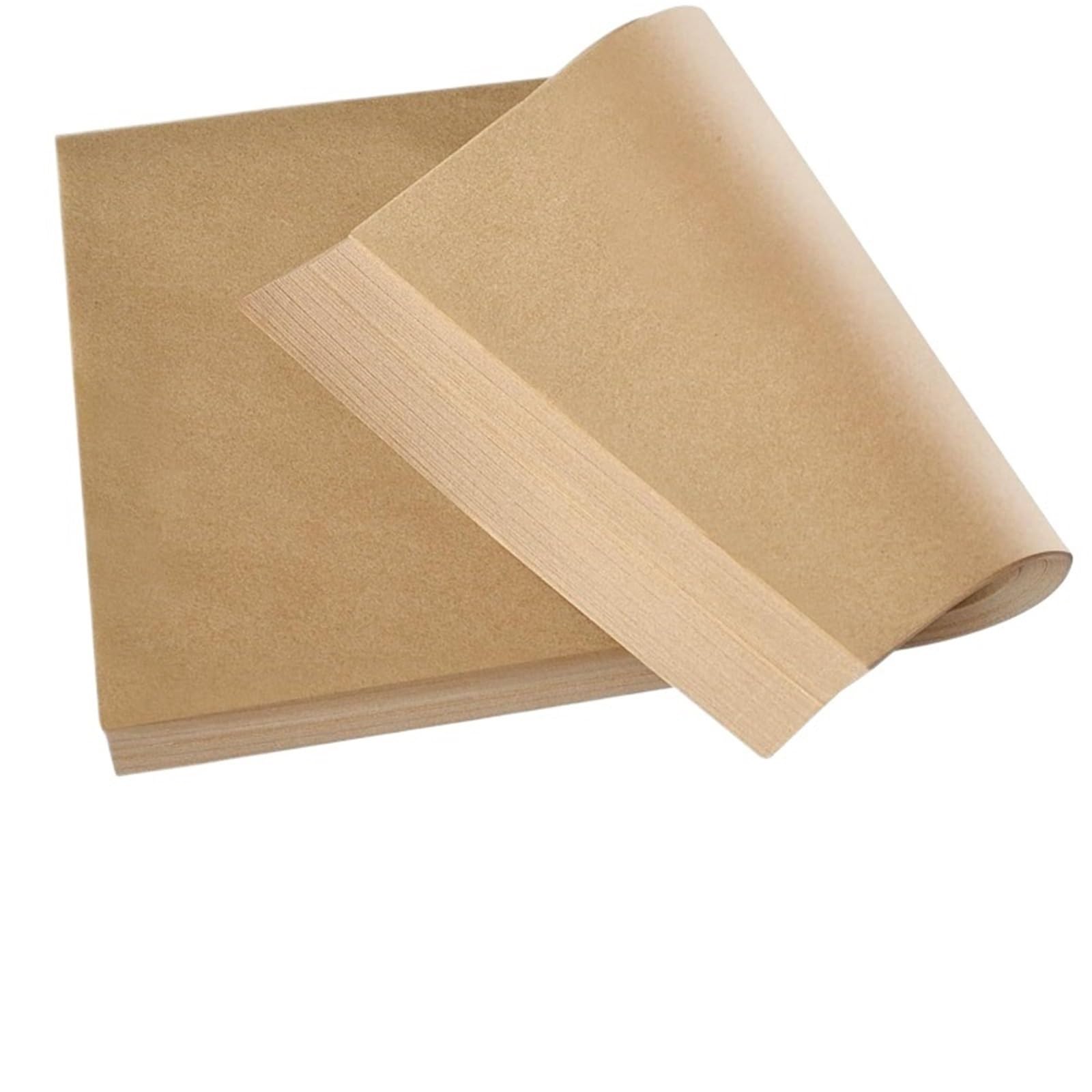 carta da forno 50 pezzi di carta da forno antiaderente rettangolare for barbecue e friggitrice ad aria, pane al vapore, biscotti(50Pcs-40x30cm)