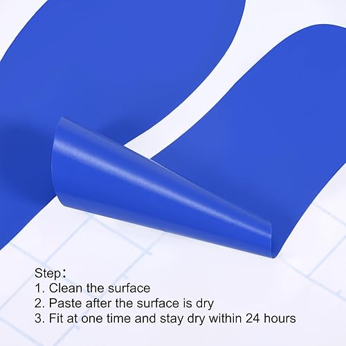 Miniatura 4 de PATIKIL Adhesivo de huellas de 10 x 4 pulgadas, 4 pares de zapatos de PVC para decoración de clase, guía de escaleras, color azul