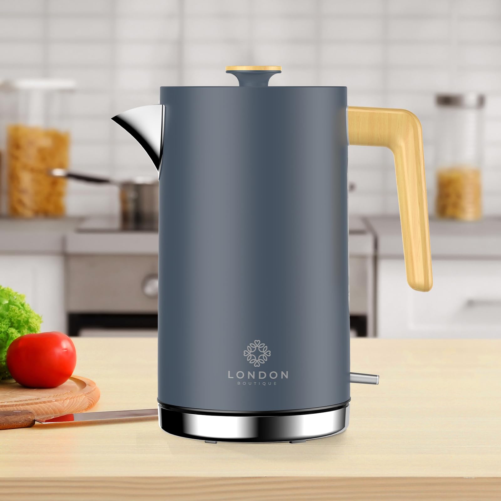 London Boutique Electric Kettle, Stainless Steel kettles Electric, Cordless Fast