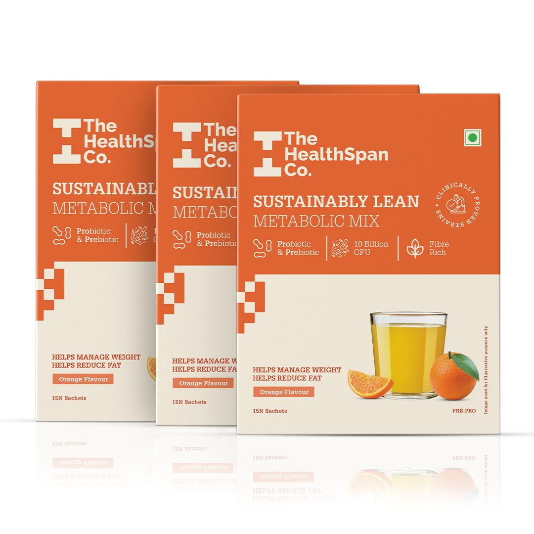 Metabolically Lean for Weight Management, Boosts Metabolism & Reduces Cravings, Weight Loss for Men & Women, 10 Billion CFU Probiotic + L-Carnitine, Rich in Fiber, 45 Days Pack