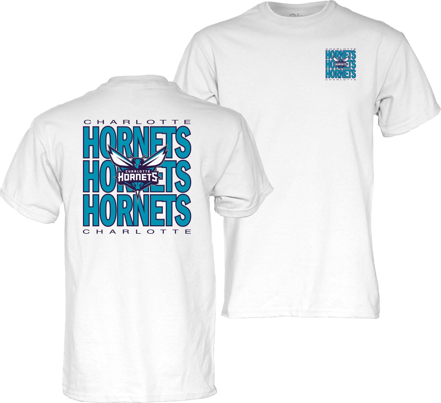 Blue 84 NBA Officially Licensed T-Shirt Front/Back Press White