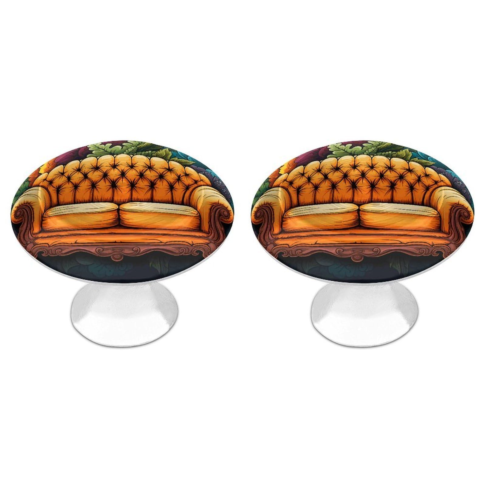 Vstadank Style Couch Cabinet Knobs Round Wardrobe Pulls Simple Drawer Handles With Screw Aluminum Alloy Closet Door Pull Modern Cabinet Hardware For Dresser Drawers 2 Pack