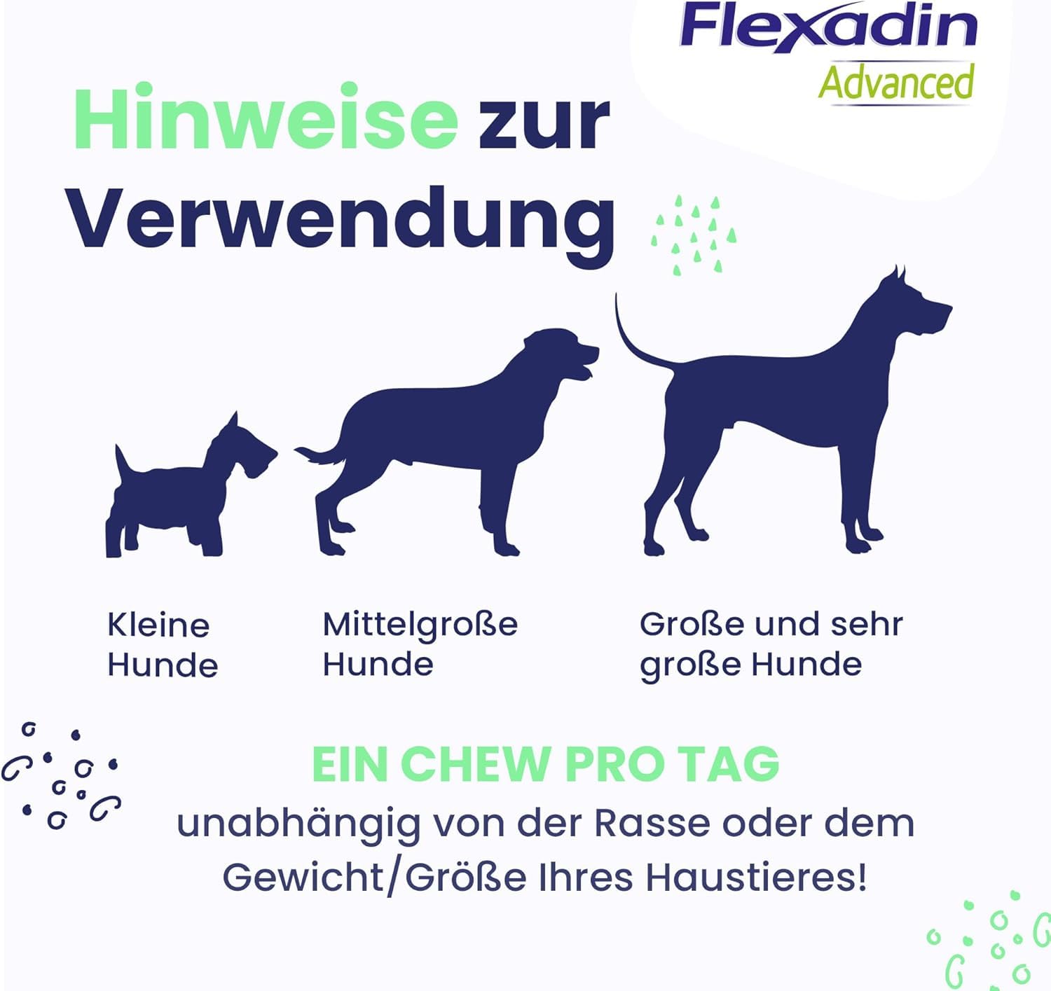 FLEXADIN Advanced® Hund |Innovativer Ansatz für die Gelenkgesundheit | undenaturiertes Kollagen Typ II – 30 Gelenkleckerli