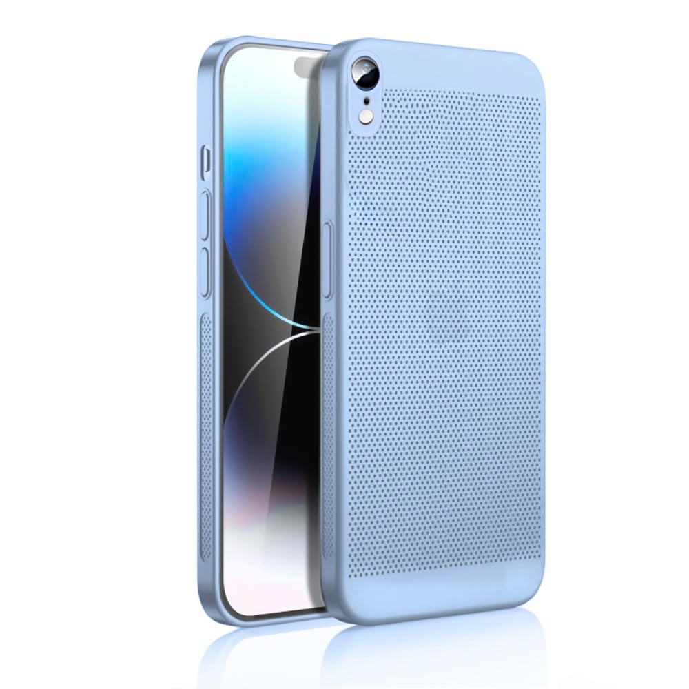 Dl3 Mobilak Case For iPhone XR Heat Dissipation Case with Built-in Camera Lens Protector Slim Fit Breathable Cooling Anti-Fingerprint Hard PC Back Shockproof Cover