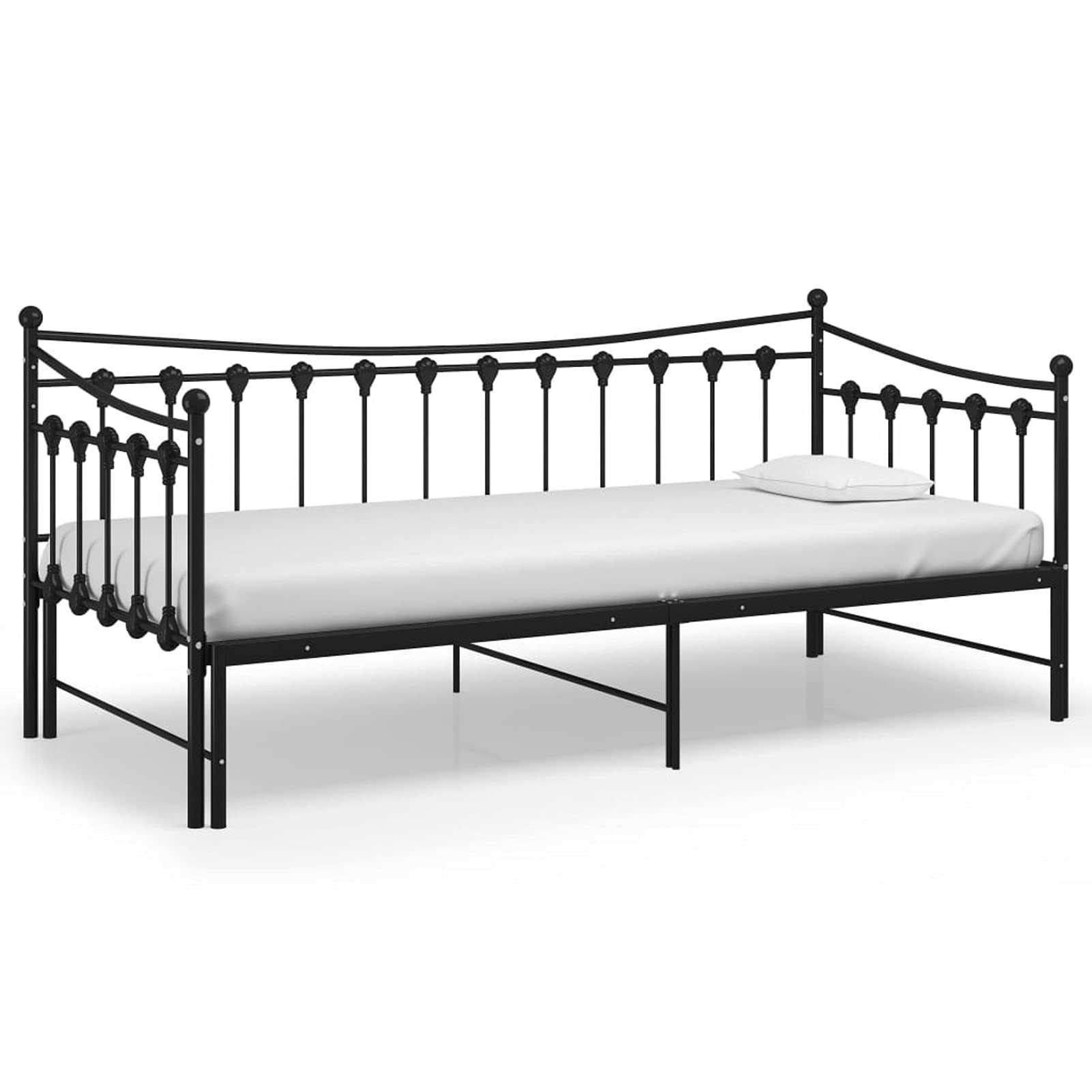 Festnight Tagesbett Ausziehbar 90x200 cm Ausziehbett Metall Ausziehbares Bett Kinderbett Gästebett Sofabett Jugendbett Funktionsbett Bettsofa Schlafsofa Einzelbett Doppelbett Bettgestell
