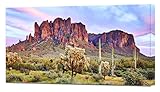 YeiLnm Wall Art of Sedona Picture South Western Cactus Canvas Print Saguaros Landscape Living Room Wall Decor