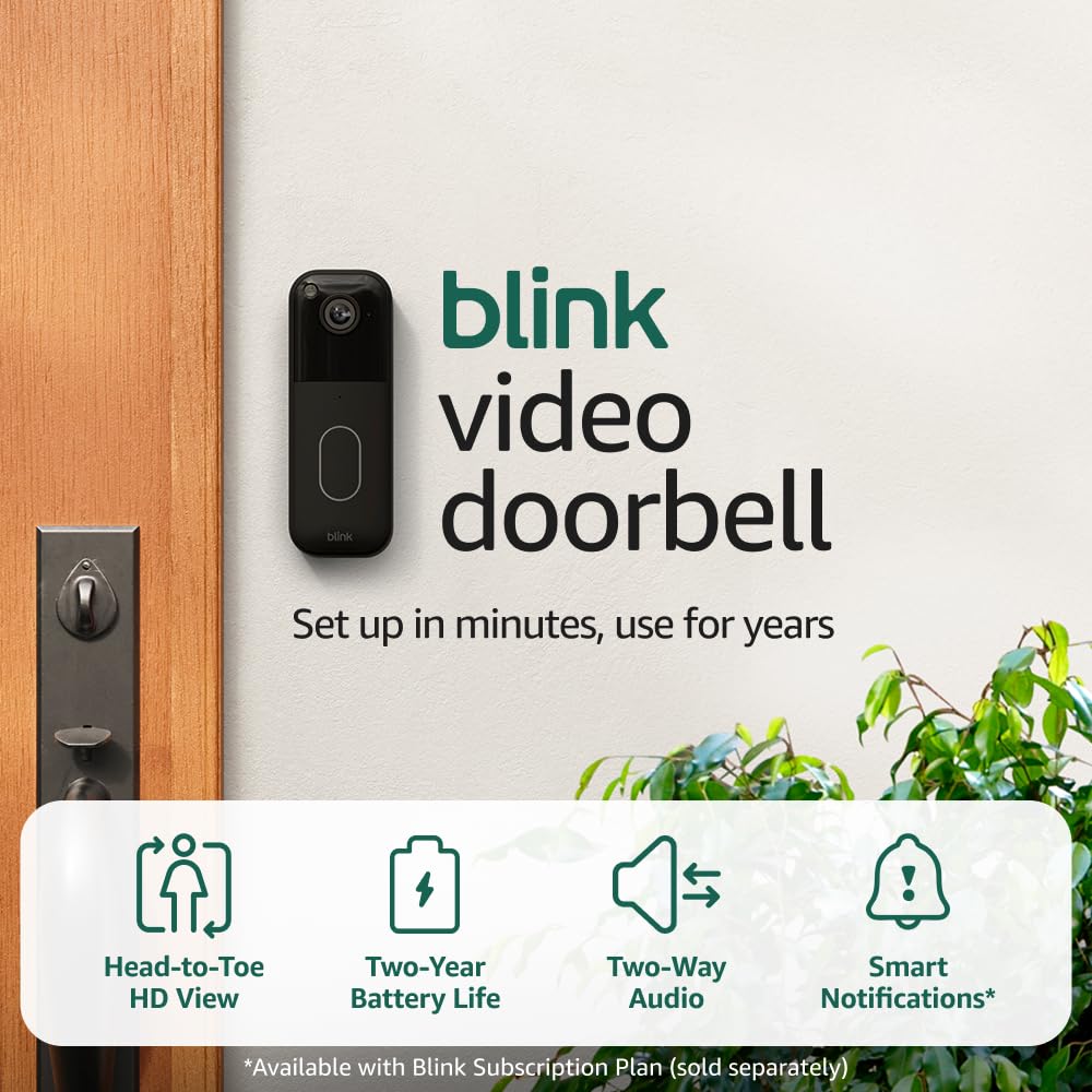 Wireless Video Doorbell with 2-Year Battery Life & HD Panoramic View