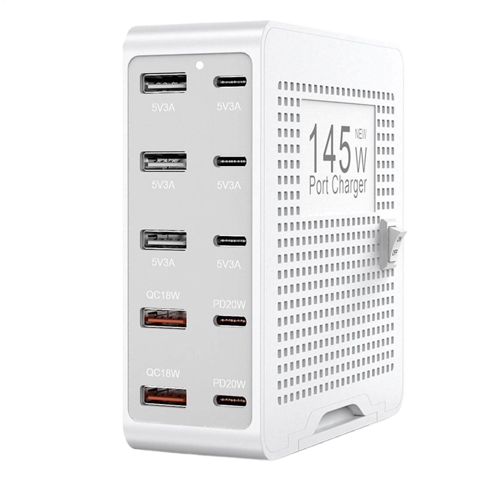 Bloc De Chargeur USB Chargeur Rapide avec 10 Ports pour Ordinateur Portable