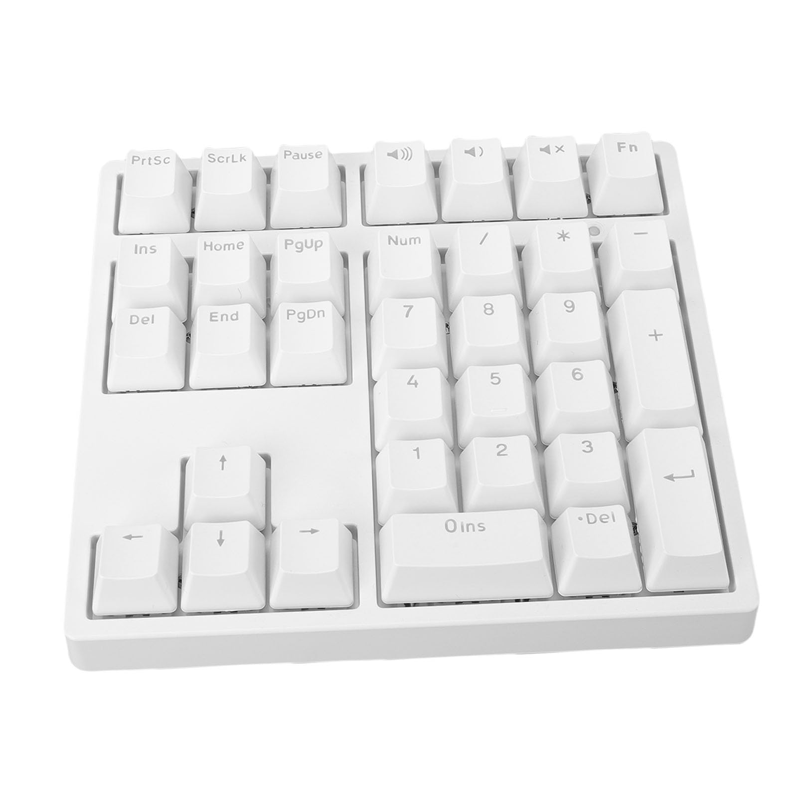 Wakects Tastierino Numerico Meccanico a 34Tasti, Wired Number Pad con Switch (WHITE)
