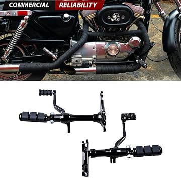 Astra Depot Black Forward Controls Kit for Harley Sportster XL 883 1200