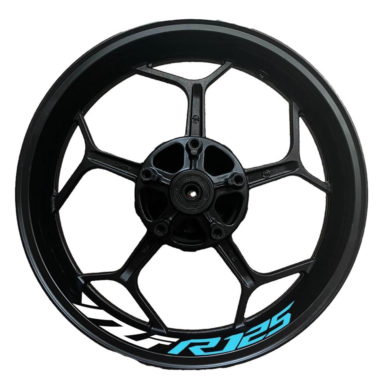 Applique for for YZF R125 for YZFR125 Motorcycle Wheel Hub Decals Decorative Stickers Reflective Stickers(4)