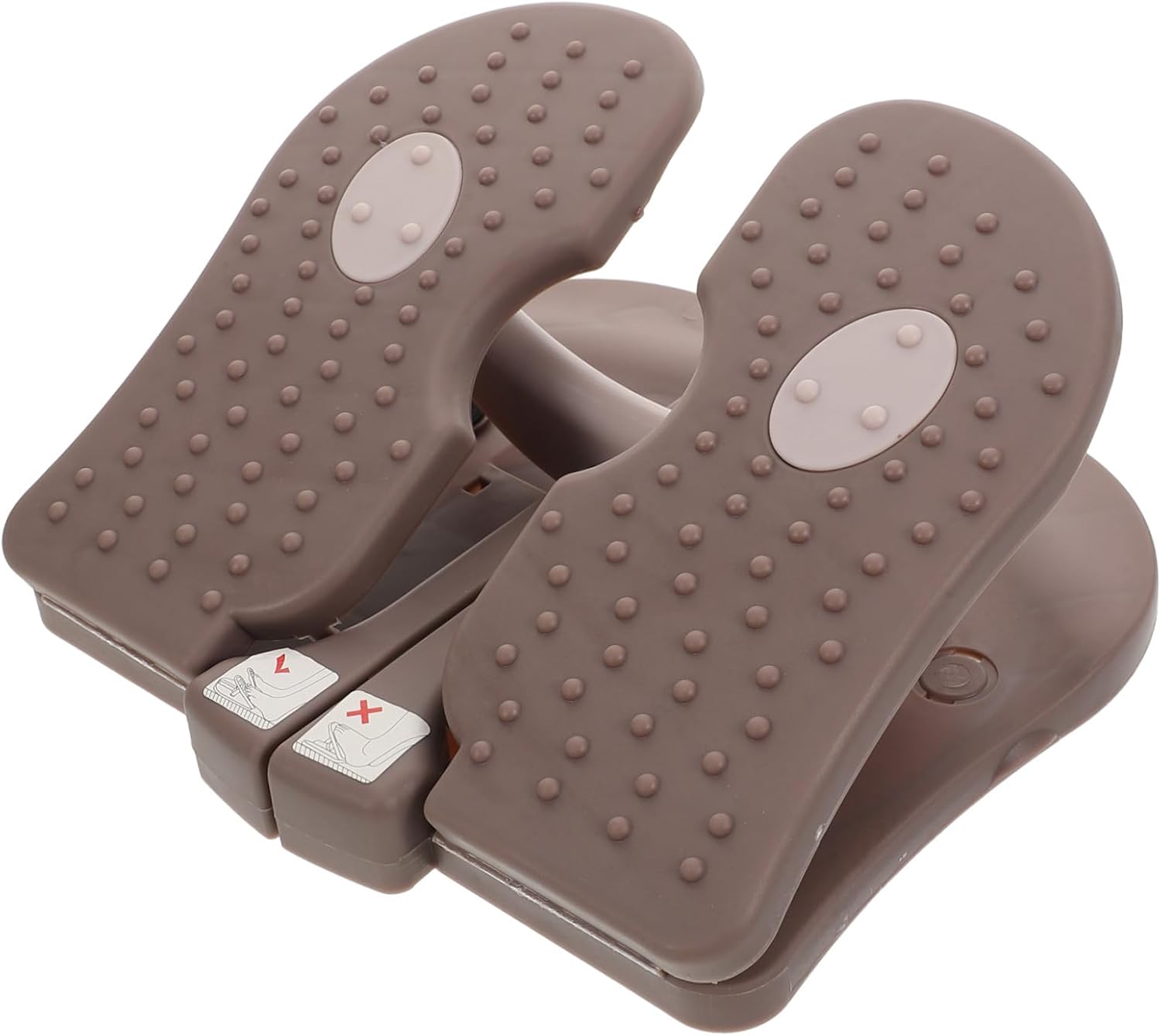 Mipcase Compact Mini Stepper Coffee Color Portable Home Exercise Machine Quiet Hydraulic Stair Climber for Leg Muscle Strengthening and Cardio Training Space-Saving Fitness Equipment for