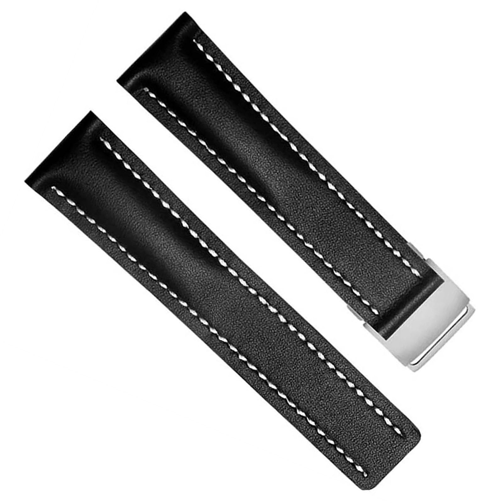 Cinturino in vera pelle di mucca per orologio Breitling Band con fibbia di distribuzione WatchBands braccialetto 22mm 24mm