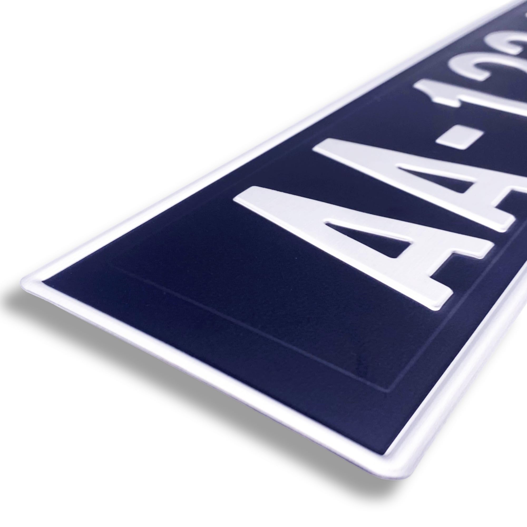 2 Plaques d’immatriculation Collection pour Voiture - Plaques Auto Aluminium - Collection Noire - 520 x 110 mm - résistance aux Chocs, aux intempéries et Anti UV