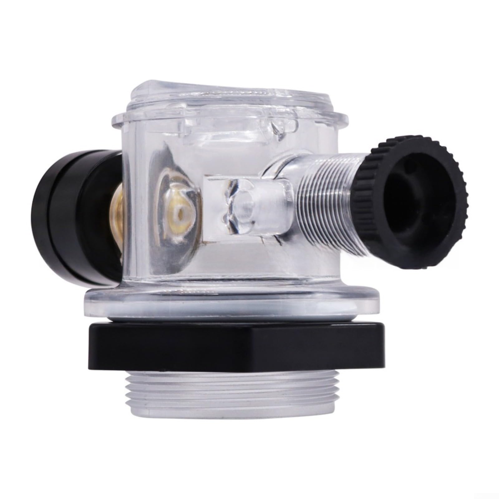 Manometro nero luminoso 60 PSI con valvola di rilascio dell'aria filettatura 1/4 NPT per sistema di filtraggio piscina 273564Z costruzione in rame plastica manutenzione spa all'aperto