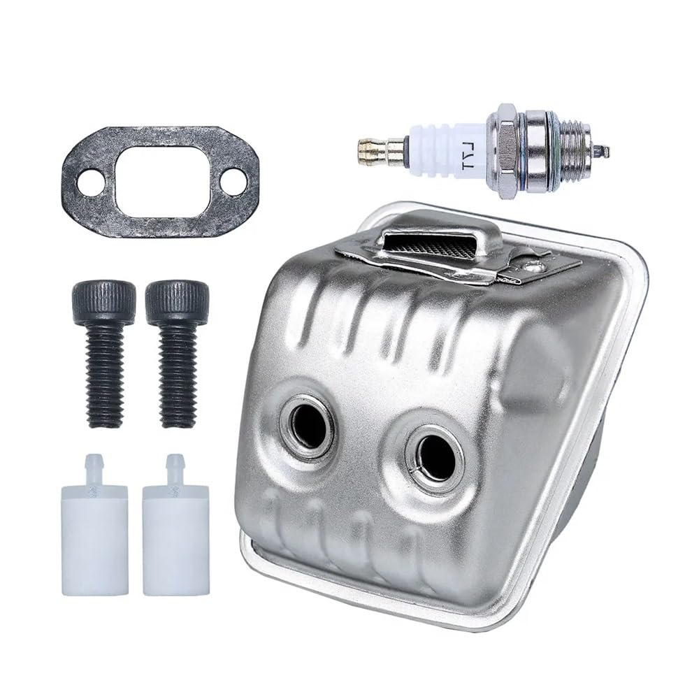 Kit de Filtro de Combustible con Tornillo silenciador Compatible con 450 445 445e w bujía repuestos de Motosierra de Gasolina OEM 544147702