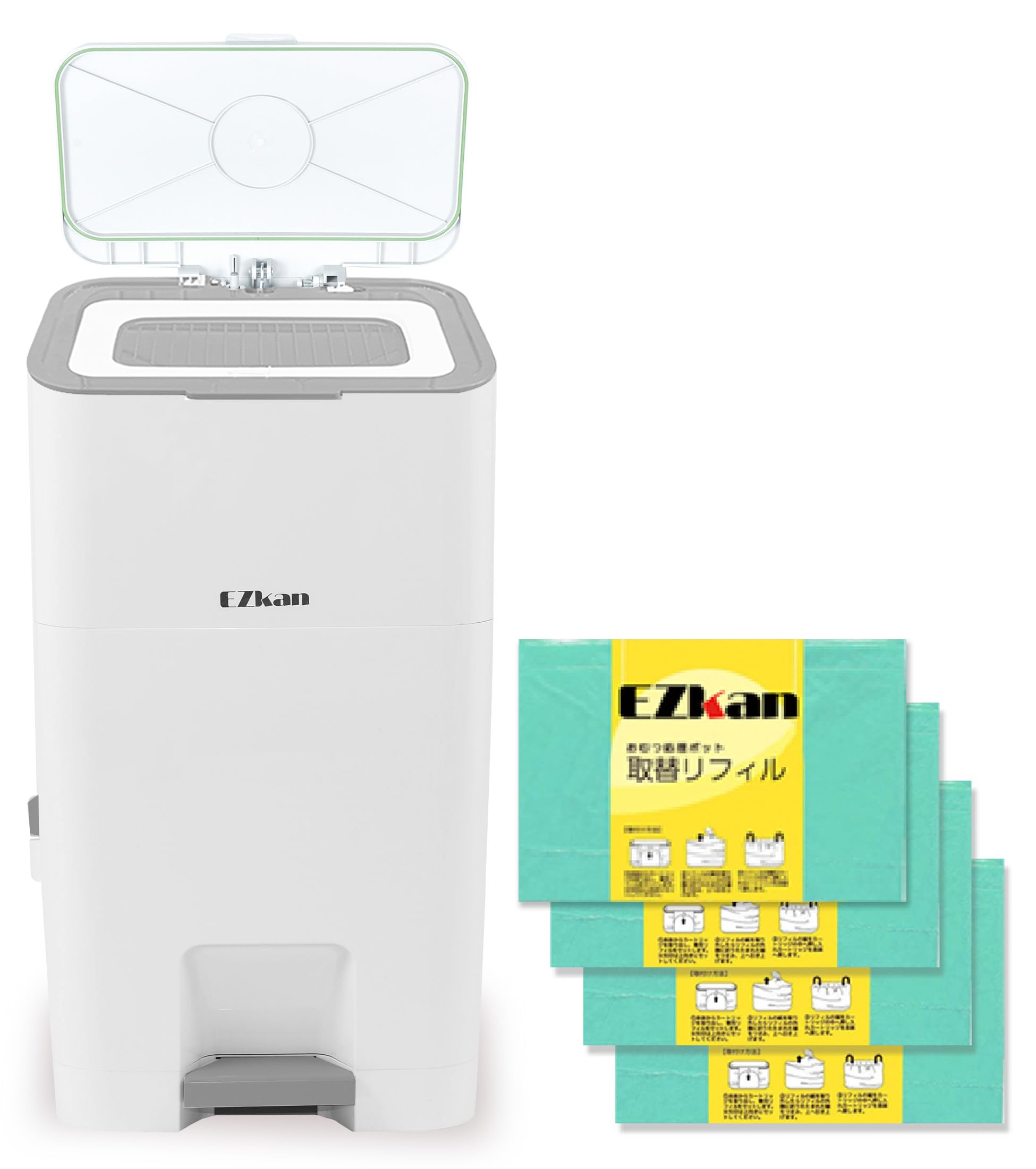 (ケラッタ) EZkan おむつポット ごみ箱 大容量 27L 99% 防臭 抗…