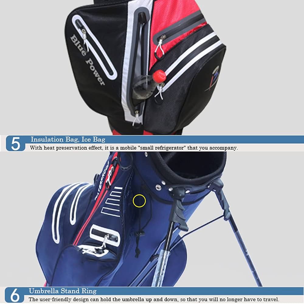 Amazon | 軽量で耐久性のスタンドキャディバッグ、ゴルフ