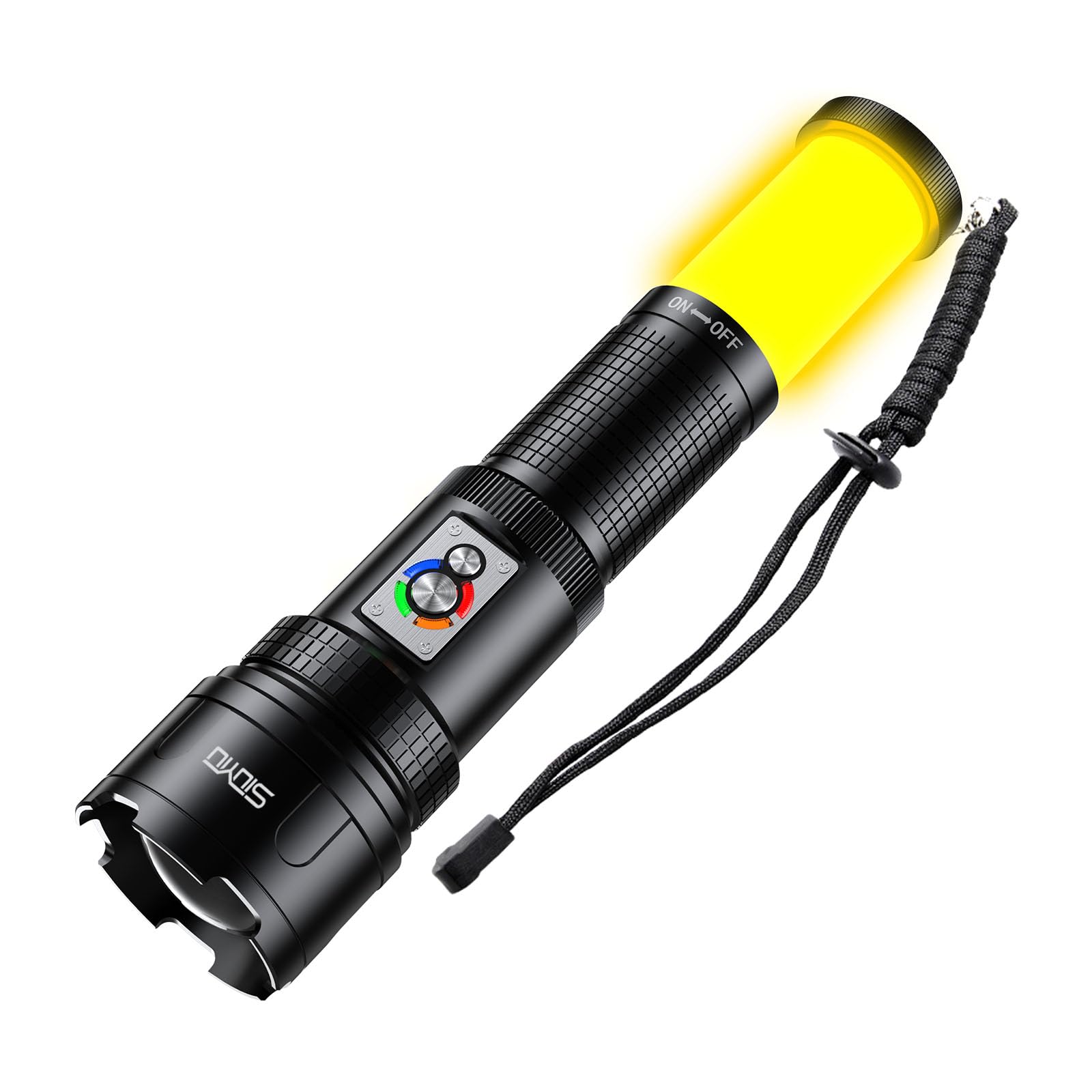 Lampes de Poche Rechargeable a Haute Luminosité, 20 0 000 Lumens, Lampe Torche Rechargeable la Plus Lumineuse, Plusieurs Modes Avec Lumière Cob, Lampe de Poche Étanche, Lampe dde Poche Rechargeable