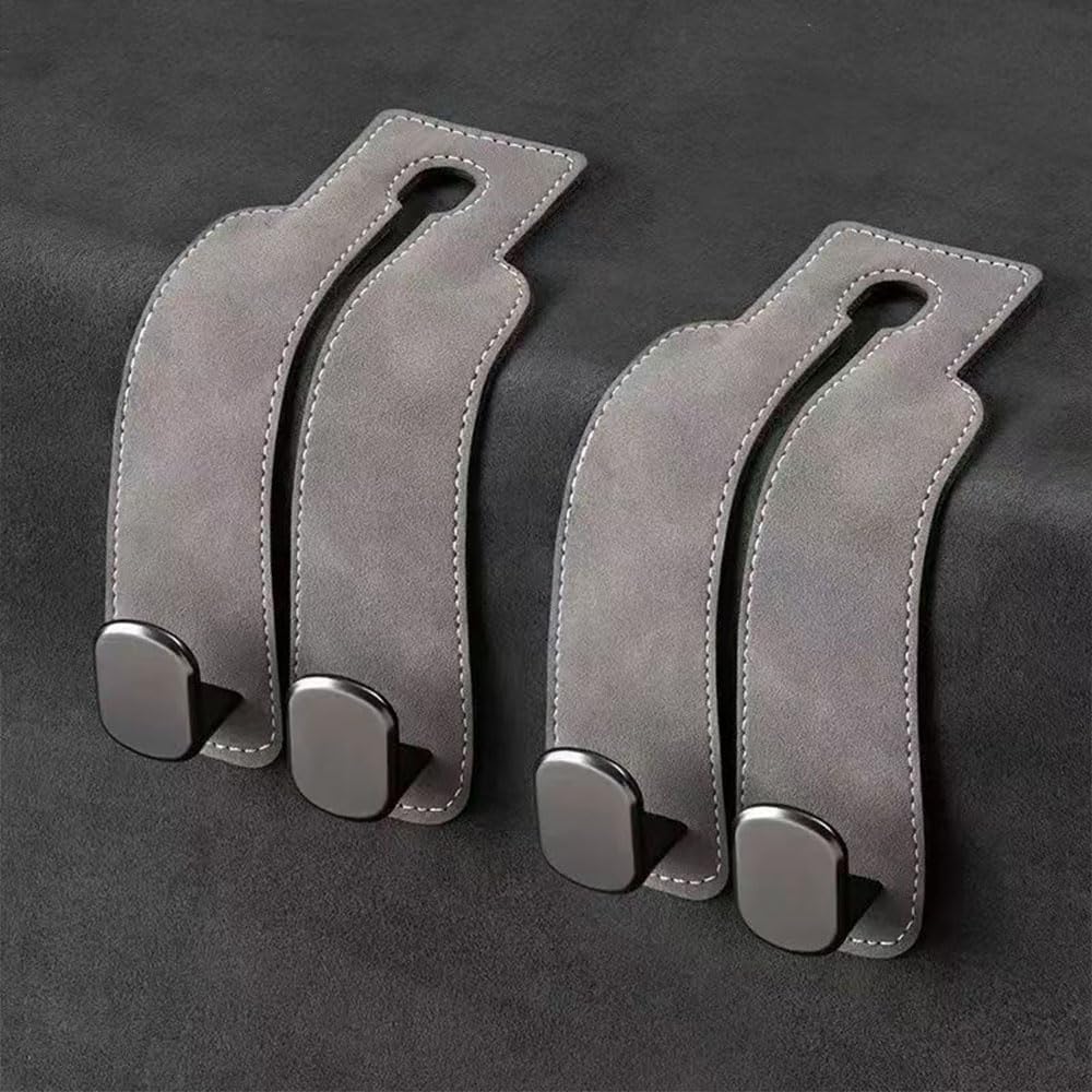 2 Piezas Ganchos para Asiento para Cupra Terramar Accesorios Coche Interior, Ganchos de Cuero para Coche para Guardar y Colgar