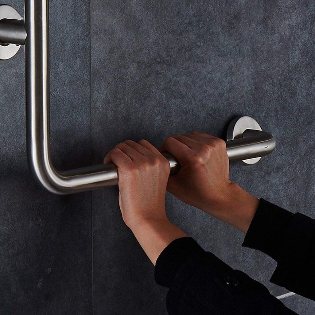 Barra de Apoyo de Seguridad para baño, Barras de Apoyo en Forma de L para bañeras y baños, Barra de Apoyo Pulida en ángulo para baño, Barra de Apoyo de s(