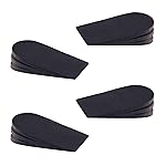 SIIHEA Adjustable Heel Lifts for Shoes, 1/4\'\' Height Increase Insoles for Achilles Tendonitis, Heel Pain, Leg Length Discrepancy, Plantar Fasciitis, Shoe Lifts Men, Women (Black, Medium (2 Pairs))